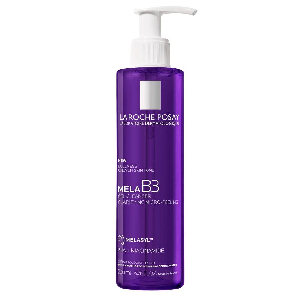 La Roche-Posay Mela B3 botella frontal mostrando diseño y tamaño útil