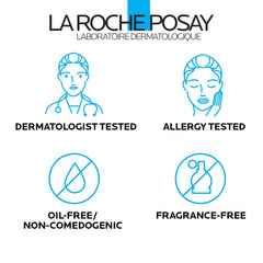 La Roche-Posay aplicando limpiador en manos para limpieza suave