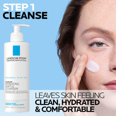 La Roche-Posay textura cremosa del limpiador que hidrata sin resecar