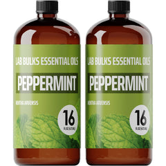 LAB BULKS ESSENTIAL OIL frasco frontal mostrando aceite de menta, ideal para aromaterapia