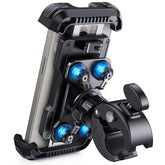 Lamicall soporte frontal para moto mostrando el teléfono y su fijación segura