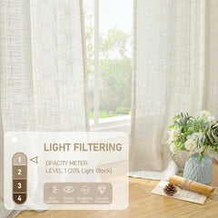 LAMIT cortina instalada en dormitorio generando luz suave y acogedora