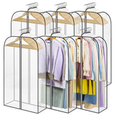 LANDNEOO vista frontal de funda transparente mostrando ropa visible y ordenada