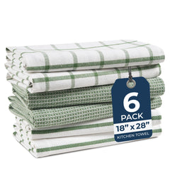 LANE LINEN paquete frontal olive mostrando seis toallas, práctico ahorro