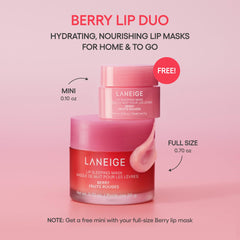 LANEIGE comparación tamaño mini y full size para llevar y uso en casa