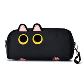 Lanxivi estuche frontal negro con diseño de gato 3D, aspecto atractivo y compacto