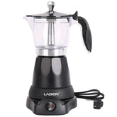 LAOION cafetera cubana frontal mostrando diseño y capacidad para espresso