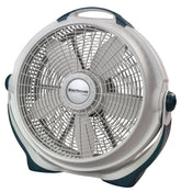 Lasko frente del ventilador Wind Machine 20" mostrando potencia y diseño portátil