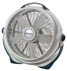 Lasko frente del ventilador Wind Machine 20" mostrando potencia y diseño portátil