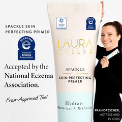 LAURA GELLER Spackle lista de ingredientes clave como ácido hialurónico visible en etiqueta