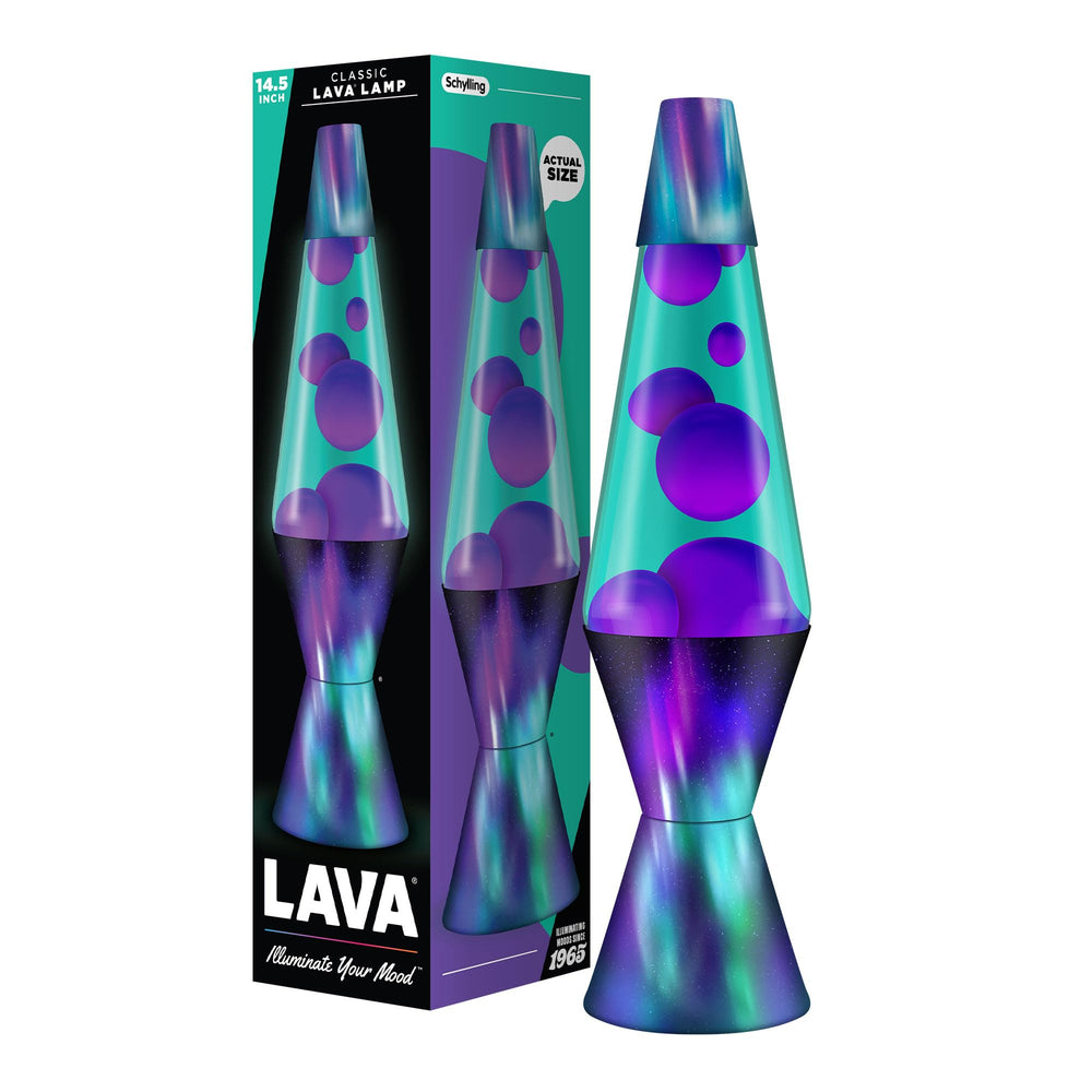 Lava Lite lámpara frontal Aurora Borealis mostrando movimiento calmante