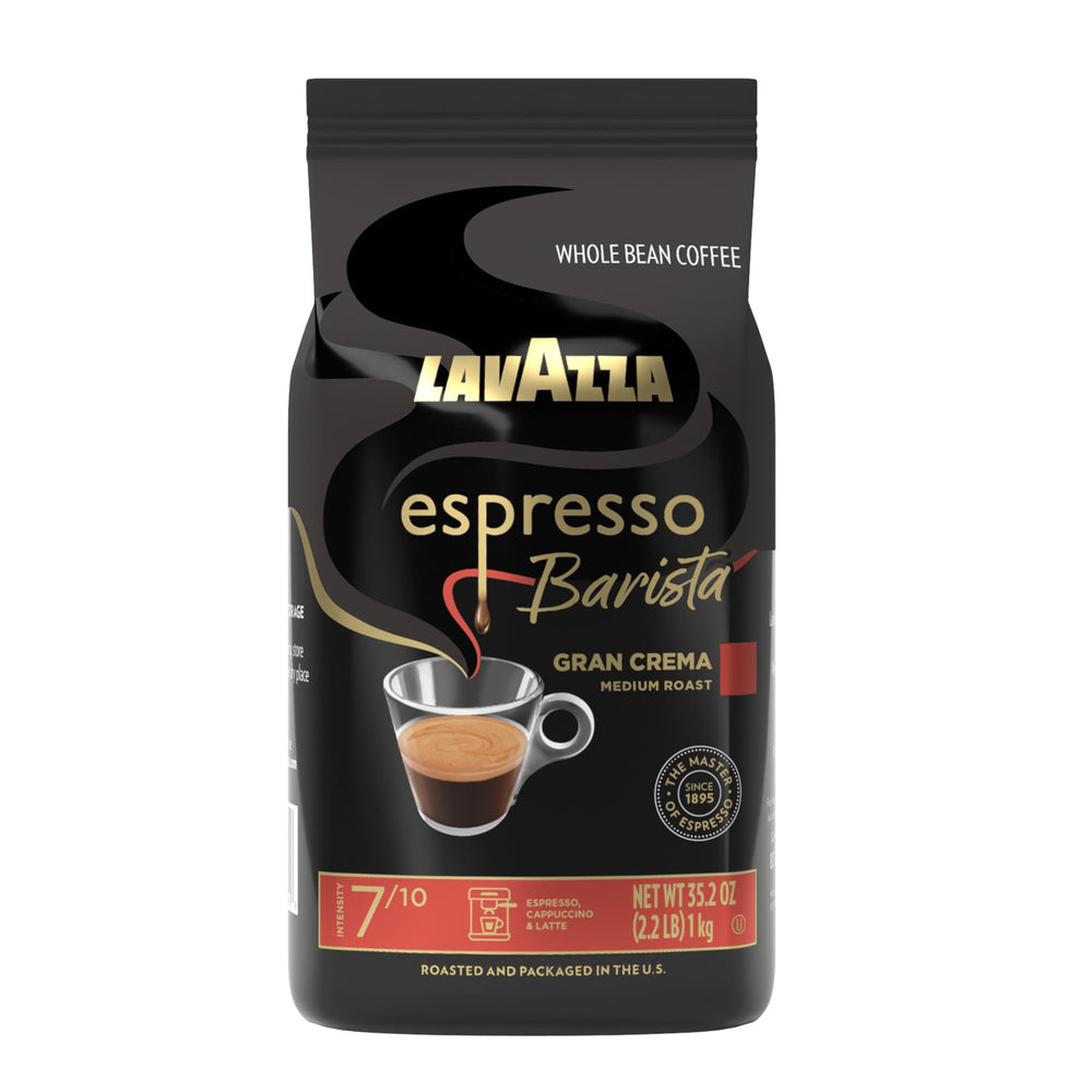 Lavazza paquete frontal Gran Crema mostrando diseño y peso, transmite calidad