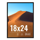 LaVie Home vista frontal del marco 18x24 mostrando acabado negro y elegancia
