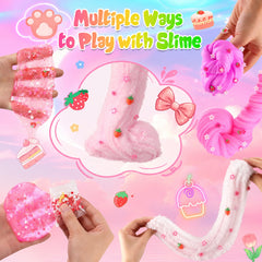 LAWOHO slime clear cristal transparente formando burbujas visuales bonitas