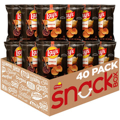 Lay's empaque frontal sabor Barbecue mostrando diseño y porciones prácticas