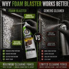 Leak Saver espuma entrando en bobina, penetra y disuelve suciedad profunda