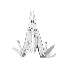 Leatherman Wingman vista frontal con cerradura y clip, portátil y fiable