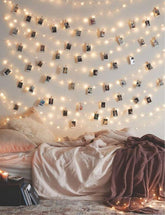 LECLSTAR vista frontal del set mostrando 50 LEDs y 50 pinzas, ideal para decorar