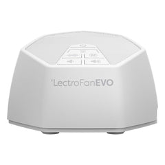 LectroFan EVO vista frontal mostrando controles y diseño compacto para dormir mejor