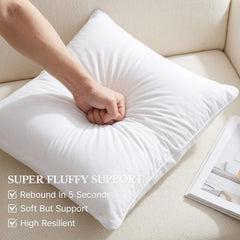 Leeden 3D polyester filling detail showing plush resilience and lasting loft benefit