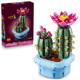 LEGO Botanicals cactus frontal mostrando conjunto montado y colorido