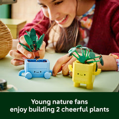LEGO macetas intercambiables mostrando personalización y juego creativo