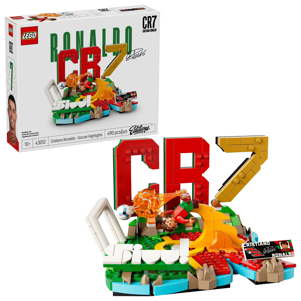 LEGO Cristiano Ronaldo front packaging showcasing set artwork and pieces