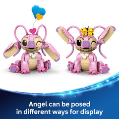 Primer plano de la cara de Angel en LEGO con detalles moldeados que realzan la expresión