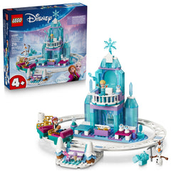 LEGO Disney vista frontal del castillo de hielo mostrando zonas de juego