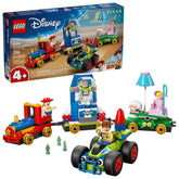 LEGO frontal del tren de celebración mostrando colores vivos y montaje fácil