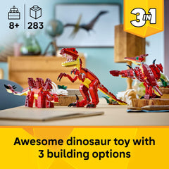 LEGO Fierce Dinosaur primer plano de textura y encajes para construcción precisa