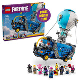 LEGO Battle Bus frontal mostrando detalles y diversión para fans de Fortnite
