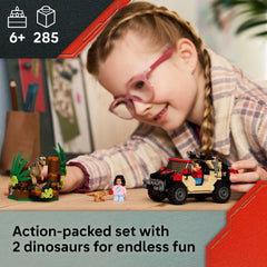 LEGO detalle del vehículo todoterreno con ruedas funcionales y espacio para figuras
