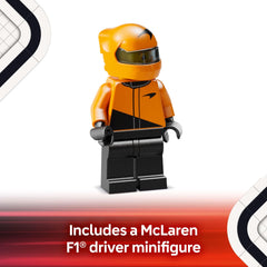 LEGO McLaren primer plano de neumáticos Pirelli para aspecto de competición