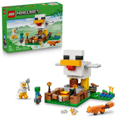 LEGO imagen frontal de la granja pollos mostrando forma de pollo y beneficio juego creativo