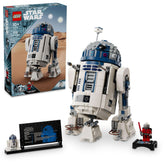 LEGO R2‑D2 frontal ensamblado mostrando detalle y presencia para exhibir