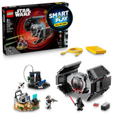 LEGO TIE Fighter ensamblado vista frontal mostrando detalle y juego interactivo