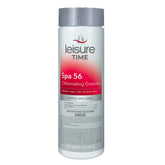 LEISURE TIME envase frontal Spa 56 de 2 lb mostrando la marca y densidad ideal