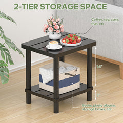 LEJANEOYE two-tier shelves displaying storage options and weight capacity benefits