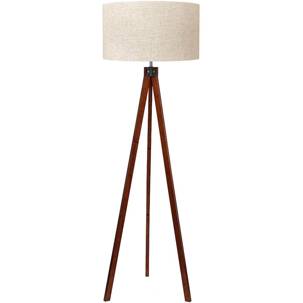 LEPOWER lámpara de pie frontal mostrando diseño mid century y calidez