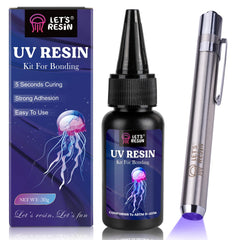 LET'S RESIN envase frontal mostrando kit compacto y etiqueta clara