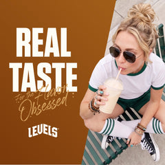 Levels Nutrition batido en vaso cremoso listo para consumo tras entrenamiento