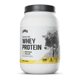 Levels Nutrition envase frontal del polvo de vainilla con beneficios claros