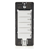 Leviton vista frontal del interruptor temporizador elegante y funcional