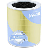 Levoit filtro frente mostrando diseño y compatibilidad para aire más limpio