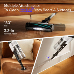Levoit LVAC-200 con accesorios 2 en 1 y boquilla crevice para versatilidad
