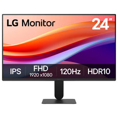 LG 24U411A-B vista frontal mostrando pantalla nítida y diseño moderno