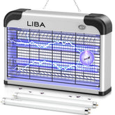 LiBa bug zapper front view showing compact design and protective grid for safer indoor control