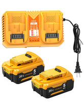 LiBatter pack frontal mostrando dos baterías amarillas y cargador, agiliza trabajo