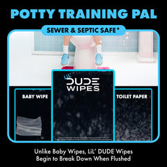 LiL' DUDE Wipes uso en baño infantil limpieza más efectiva y segura